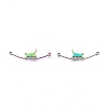 Rack Plating 201 Stainless Steel Connector Charms STAS-N098-094M-1