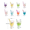 Transparent Resin Pendants RESI-CJC0017-01-2