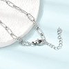 4MM 304 Stainless Steel Textured Paperclip Chain Necklaces for Man and Women SA-CBAB767-09P-3