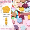 22Pcs 11 Colors Flower Food Grade Eco-Friendly Silicone Focal Beads SIL-CJ0002-56-2