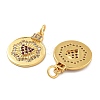 Rack Plating Brass Micro Pave Cubic Zirconia Pendants KK-Z071-65G-3