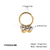 304 Stainless Steel Bead Finger Rings for Women QD5278-4-1