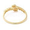 Clear Cubic Zirconia Teardrop Hinged Bangle BJEW-L681-002G-2
