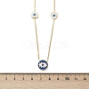 304 Stainless Steel Blue & White Enamel Evil Eye Link Chain Long Necklaces NJEW-V001-02G-5