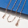 Brass Link Chain Necklaces for Women NJEW-D302-46RG-1