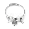 European Style Stainless Steel & Alloy Charm Bangles for Women PW-WG243C0-03-1