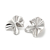 Rack Plating Brass Flower Stud Earrings for Women EJEW-Z019-16P-1