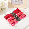 8 Skeins 8 Colors 6-Ply Polyester Embroidery Floss OCOR-CY0002-09F-7