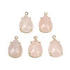 Natural Rose Quartz Faceted Pendants G-K347-05G-05-1