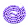 Painted Glass Beads Strands X-DGLA-S071-8mm-B38-2