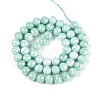Anti-Tarnish Electroplate Glass Beads Strands GLAA-N056-8mm-02-2