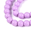 Painted Glass Bead Strands X-DGLA-S071-6mm-B38-3