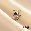 Fashionable Heart Enamel Open Cuff Ring FQ1236-1-1