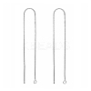 Anti-Tarnish Rhodium Plated 925 Sterling Silver Stud Earring Findings STER-E051-C-01P-1