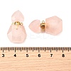 Natural Rose Quartz Perfume Bottle Pendants G-L623-12G-02-3