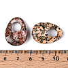 Natural Leopard Skin Jasper Large Hole Pendants G-N348-06A-02-3