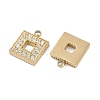 304 Stainless Steel Micro Pave Cubic Zirconia Pendants STAS-I325-025G-02-2