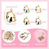 16Pcs 4 Colors Alloy Enamel Pendants ENAM-TA0002-44-3