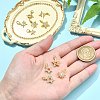 10Pcs 10 Styles Star Brass Micro Pave Clear Cubic Zirconia Charms KK-CJ0002-43-4