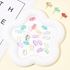 50Pcs Transparent Spray Painted Glass Beads GLAA-FS0002-06E-8