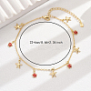 Elegant Brass Enamel Turtle Starfish Beach Anklet for Stylish Women JC1735-3