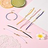 6Pcs 6 Colors Twisted Nylon Cord Silder Bracelets DIY-FS0008-93-10