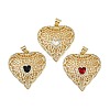 Brass Micro Pave Cubic Zirconia Pendants KK-S526-18G-1