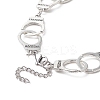 Tibetan Style Alloy Handcuff with Freedom Link Chain Necklaces for Men Women NJEW-JN04279-5