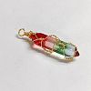 Glass Pendants PALLOY-CJ00013-01-1