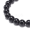Natural Obsidian Beaded Stretch Bracelet BJEW-JB08879-02-5