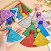 16Pcs 8 Colors  Polyester Pet Birthday Hat AJEW-GO0002-19-3