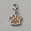 Zinc Alloy Enamel Glitter Powder Pendant Decoration HJEW-WH0001-14P-09-1