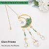 Crystal Chandelier Glass Teardrop Pendant Decorations HJEW-PH01778-03-4