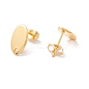 201 Stainless Steel Stud Earring Findings with Hole EJEW-A071-01B-G-2