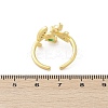 Brass Micro Pave Cubic Zirconia Cuff Rings for Women RJEW-S400-05G-5