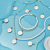 12Pcs 12 Styles Stainless Steel with Natural Shell Pendants STAS-WH0044-95-2