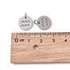 Non-Tarnish 304 Stainless Steel Charms STAS-Q201-T445-11S-4
