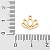 304 Stainless Steel Flower Lotus Charms X-STAS-Z054-02G-3