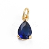 Brass Micro Pave Cubic Zirconia Pendants ZIRC-E164-64G-B-1