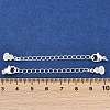 Brass Micro Pave Cubic Zirconia Ends with Chains LS-KK-U043-05S-3