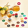 60Pcs 12 Colors Felt Wine Glass Charms AJEW-BC0003-09-4