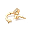 Rack Plating Brass Micro Pave Clear Cubic Zirconia Twister KK-A222-03C-G-2