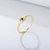 Evil Eye 925 Sterling Silver Micro Pave Cubic Zirconia Finger Rings for Women FS-WG42376-08-1