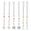 Glass & Alloy Pendant Decoration HJEW-OC00290-1