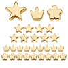 30Pcs 3 Style Brass Beads KK-SZ0001-54-1