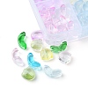 80Pcs 8 Styles Spray Painted Transparent Glass Beads GLAA-YW0001-89-2