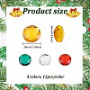48Pcs 4 Styles Christmas Theme Self-Adhesive Acrylic Rhinestone Stickers STIC-FG0001-04-2