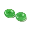 Natural Malaysia Jade Donut/Pi Disc Charms G-G142-01N-2