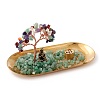 Natural Gemstone Chips with Brass Incense Burner Holder DJEW-G027-19RG-02-1