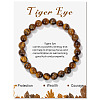 Synthetic Tiger Eye Beaded Stretch Bracelets LS-PW-WG7FE75-18-1-1